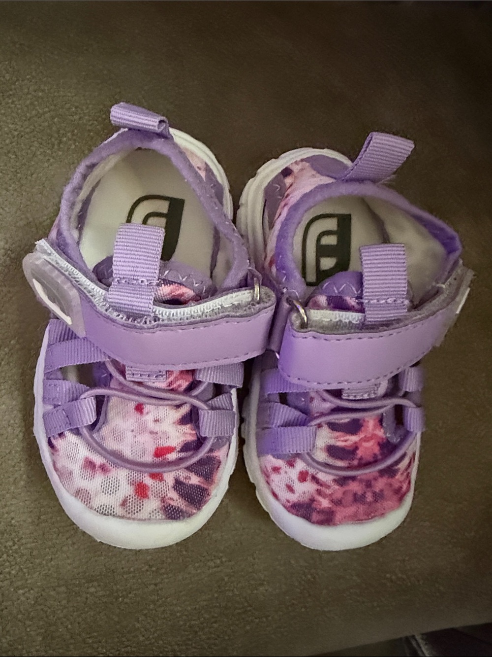 Purple and Pink Tie-Dye Toddler Sandals
